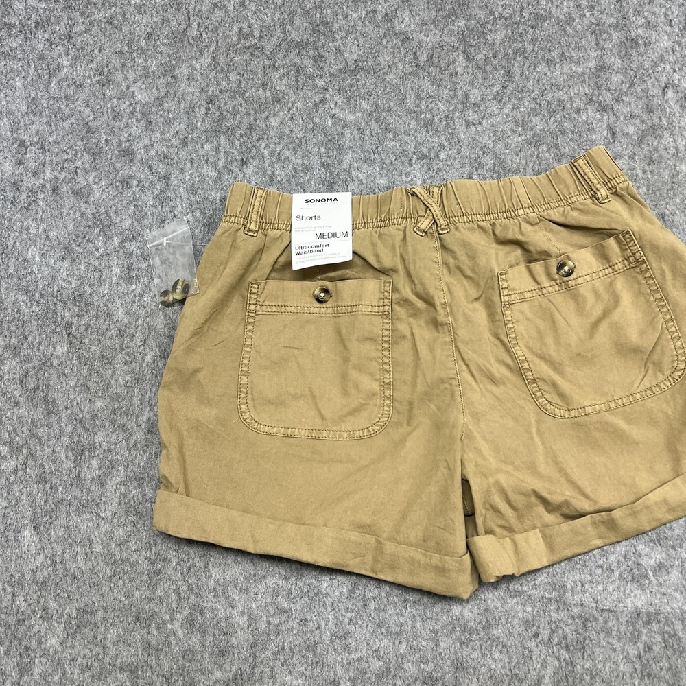 Sonoma Shorts Womens M Beige Utility Drawstring Twill Casual Goods For Life - Picture 8 of 16